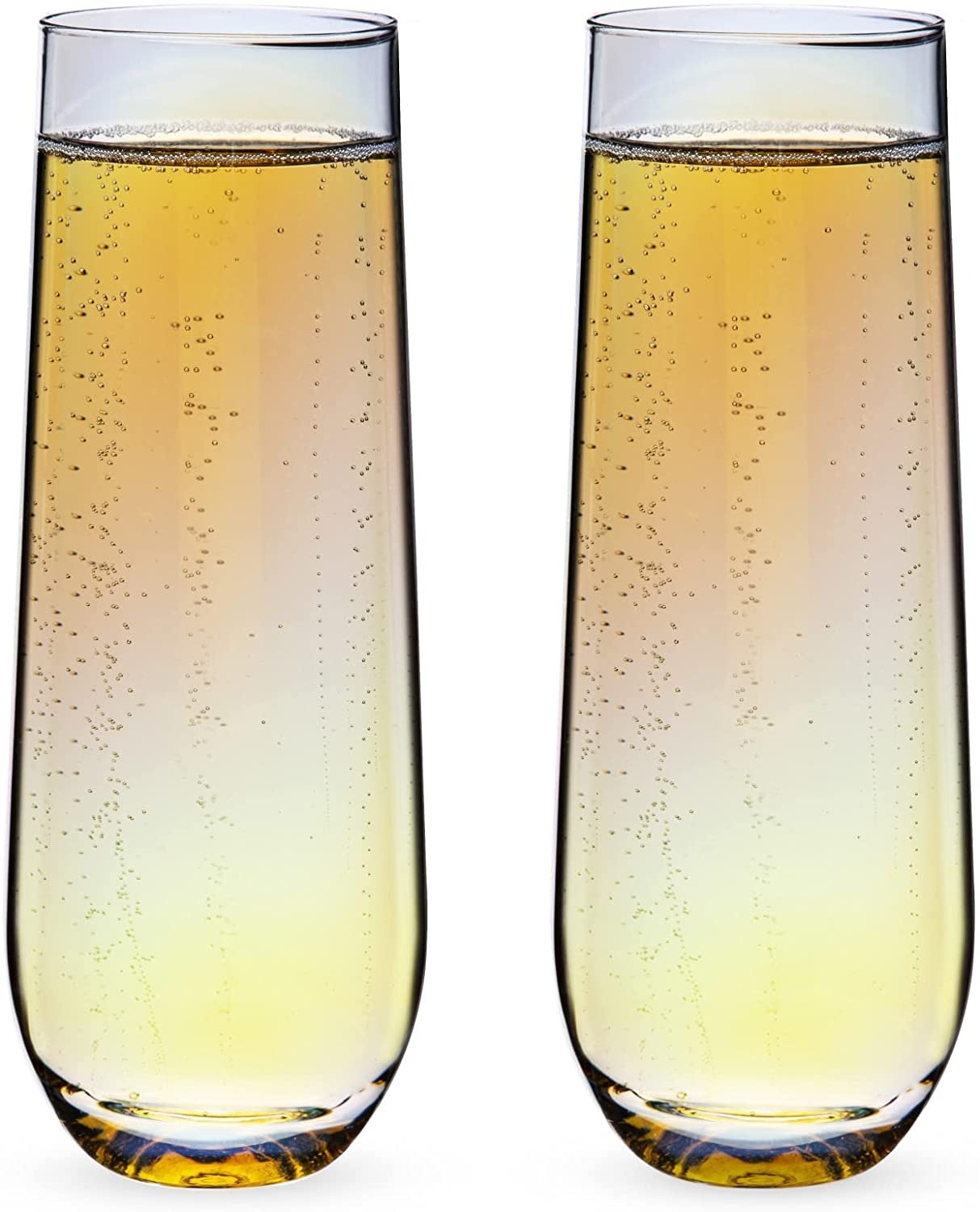 Twine Luster Stemless Champagne Flute, Set of 2