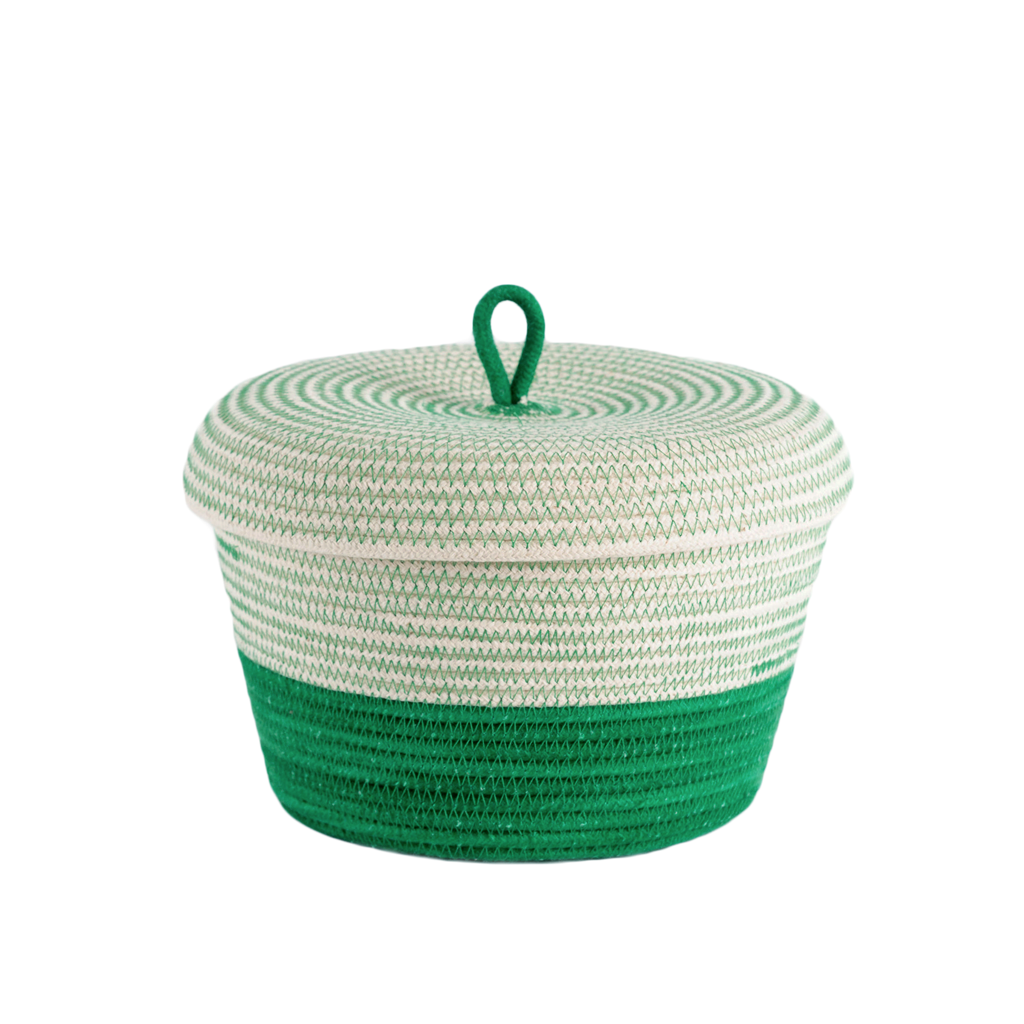 Greenery Lidded Basket Mia Mélange