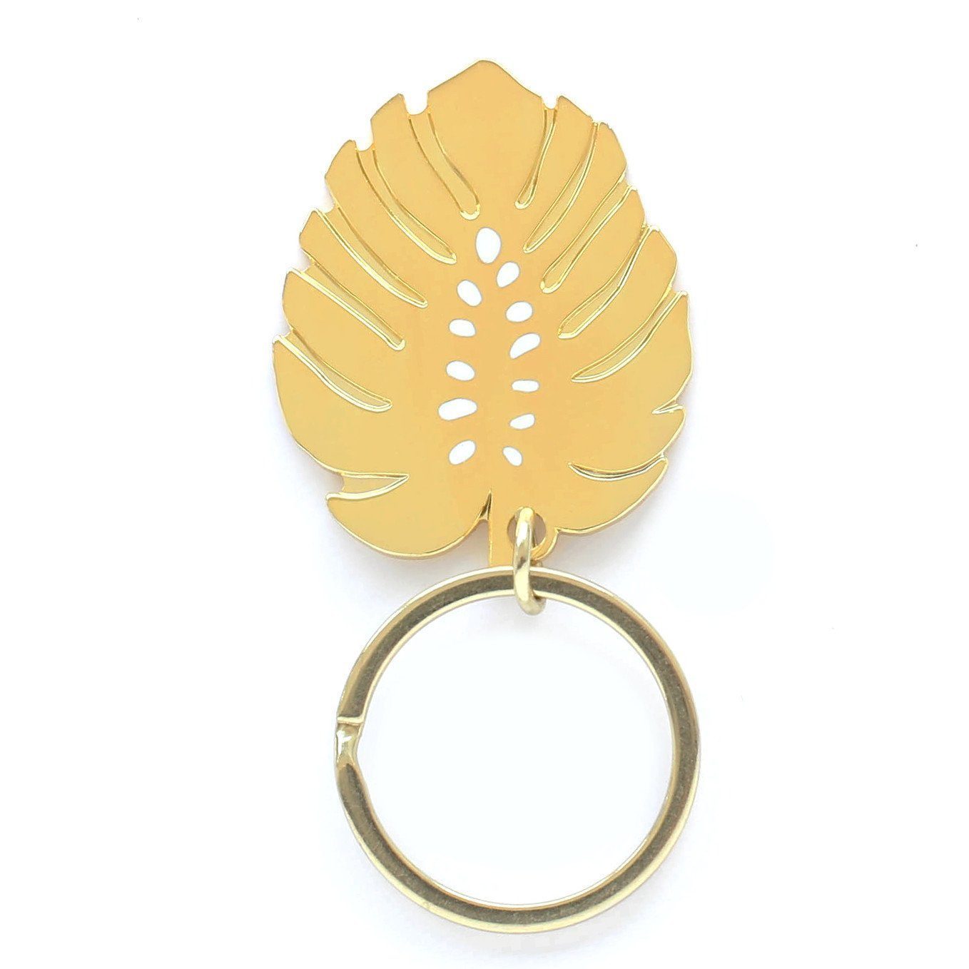 Monstera Leaf Keyring Old English Company