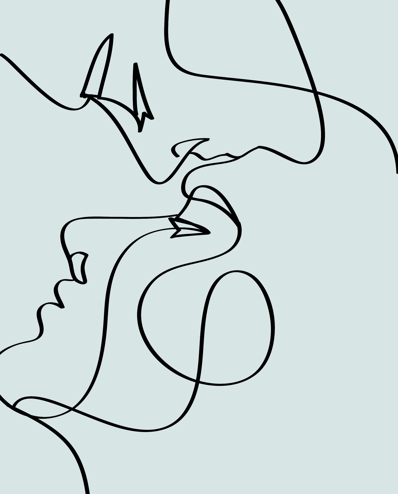 Sweethearts (blanc) 40 x 50cm Print - Paper Provision