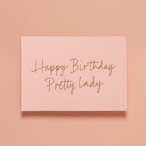 Happy Birthday Pretty Lady Peony Pink.