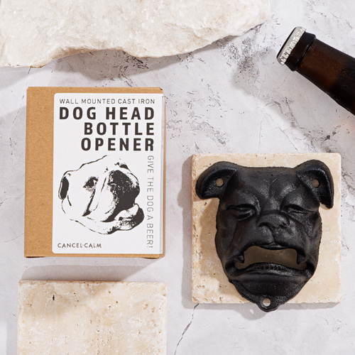 Dog Head Wall Mounted Bottle Opener (Cast Iron)