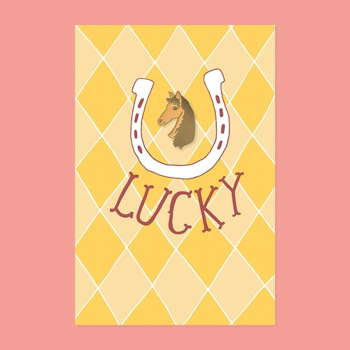 LUCKY HORSE PIN + POST