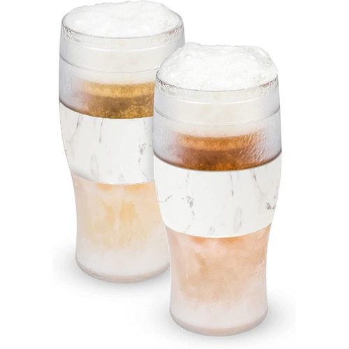 Beer FREEZEª Cooling Cups (set of 2) in Marble by HOST