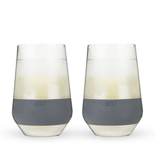 Wine FREEZE XL Cooling Cups in Gray (set of 2) by HOSTå