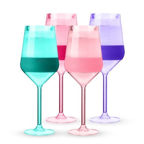Wine FREEZE Stemmed Cooling Cups (set of 4) in Tinted Set by HOST