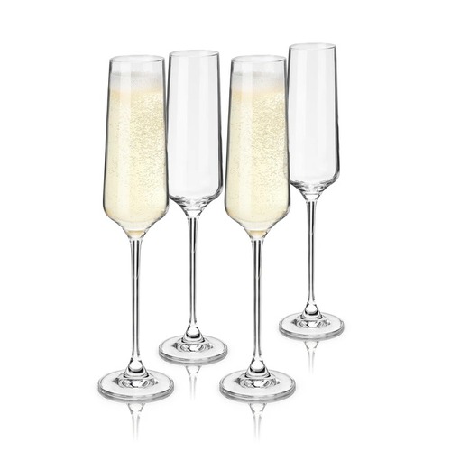 Reserve European Crystal Champagne Flutes (set of 4)