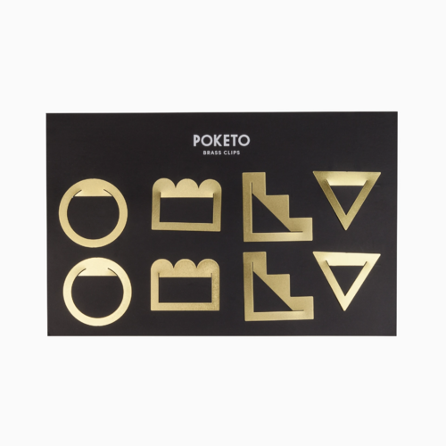 Brass Page Markers Set of 8 in Geometric 