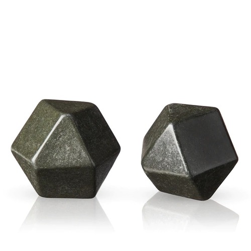 Large Hexagonal Basalt Stones, set of 2