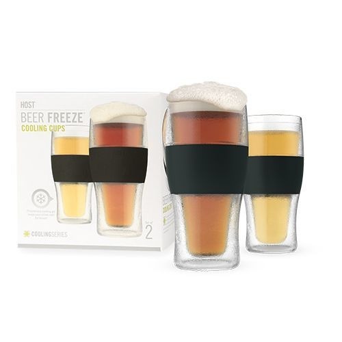 Beer FREEZEª Cooling Cups in Black (set of 2) by HOST