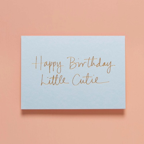 Happy Birthday Little Cutie Baby Blue.