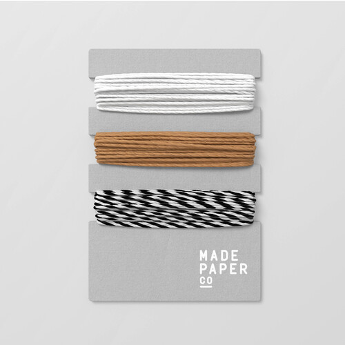 Twine set (white/kraft/black)