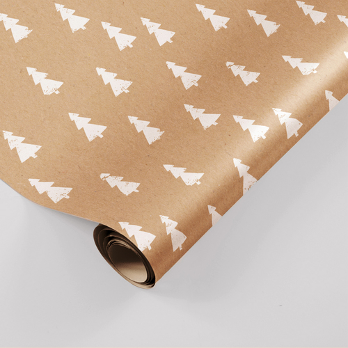 Trees gift wrap roll