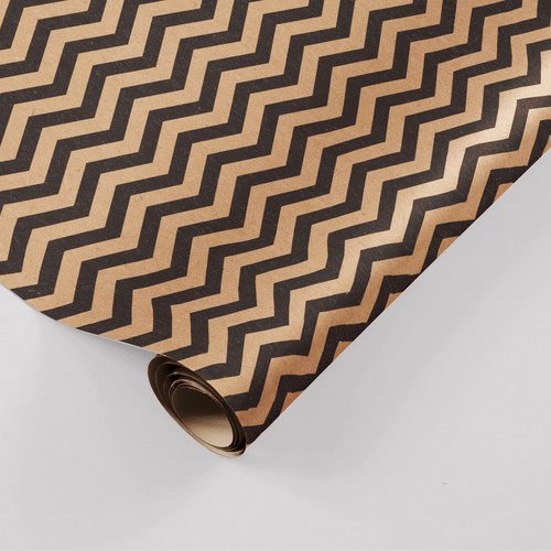 Zig-Zag Black Wrap Roll 3m