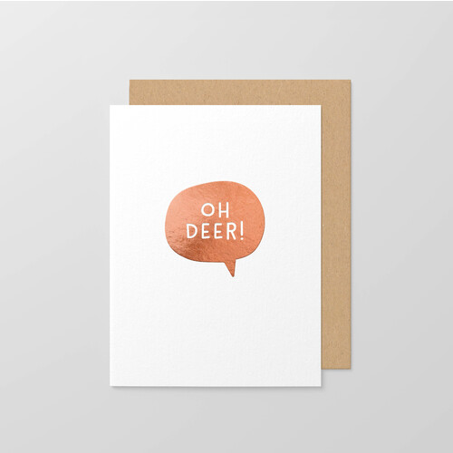 Oh Deer copper foil small card