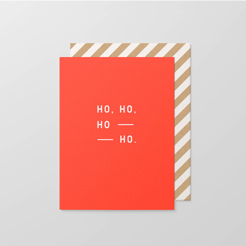 Ho, ho, ho - ho fluro small card