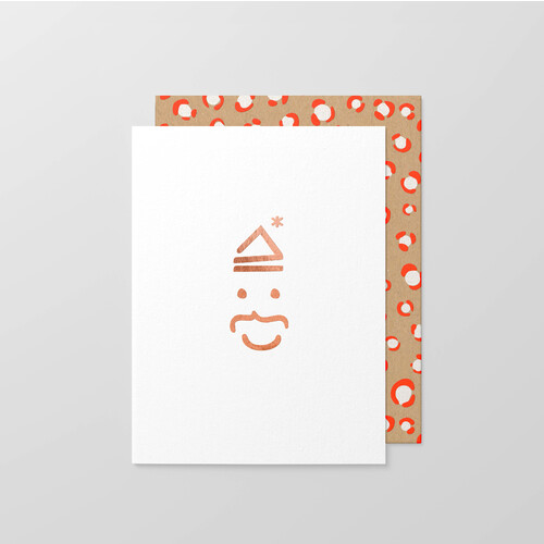 Santa Type! Copper Foil Small Card