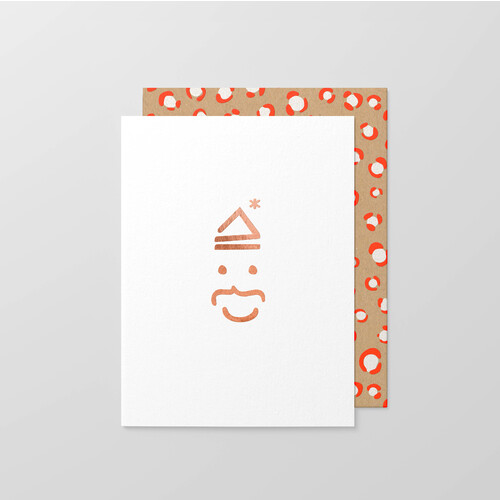 Santa type! copper foil small card