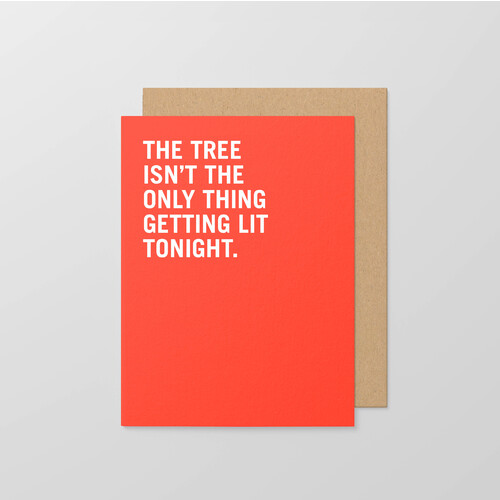 Lit Tree Neon Small Card