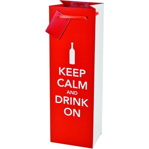 Keep Calm and Drink On Wine Bag