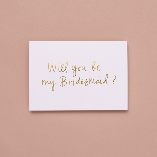 Will You Be My Bridesmaid? Pristine White