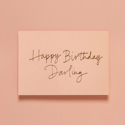 Happy Birthday Darling Pale Blush