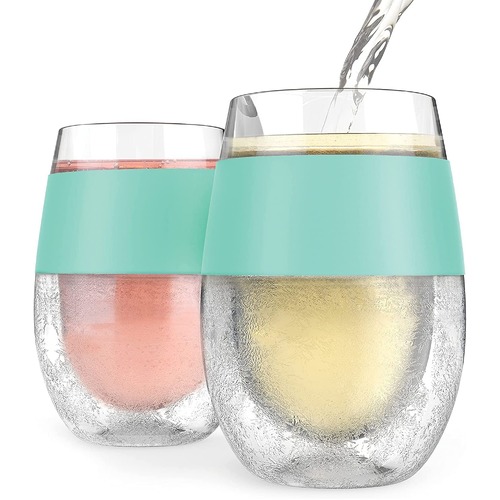 Wine FREEZEª Cooling Cups in Mint (set of 2) by HOST