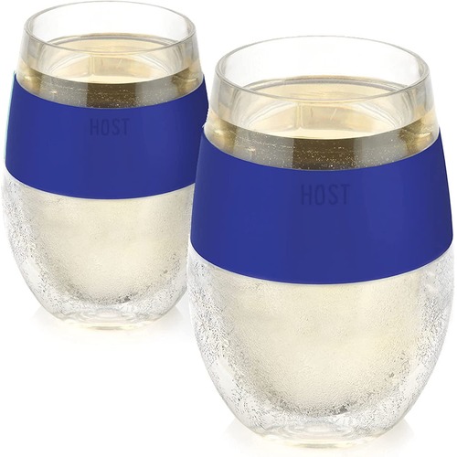 Wine FREEZEª Cooling Cups in Blue (set of 2) by HOST