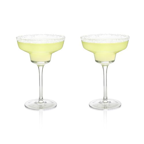 Angled Crystal Margarita Glasses by Viski