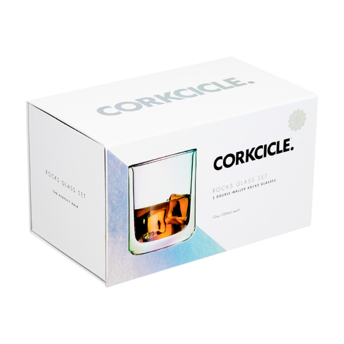 Corkcicle Glass Rocks - 354ml 12oz Double Pack - Prism