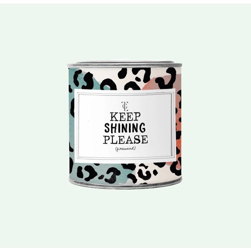 Keep Shining Please Candle Tin Big - Fresh Cotton