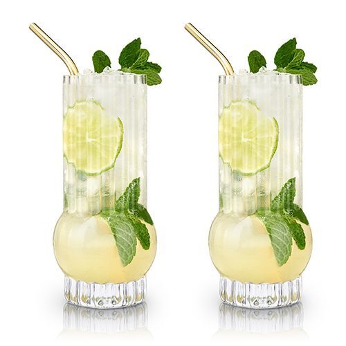 Deco Crystal Highball Glasses by Viski