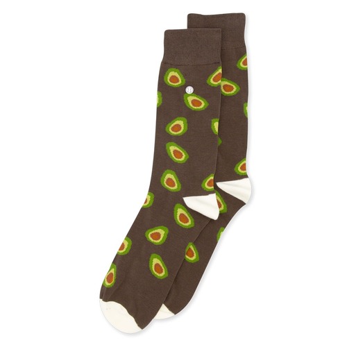 Avocados  Brown Socks - Medium