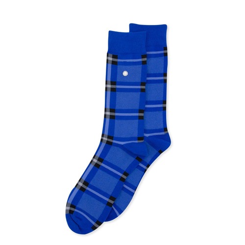 Classic Check Blue Socks - Medium