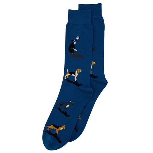 Dogs Navy Socks - Medium