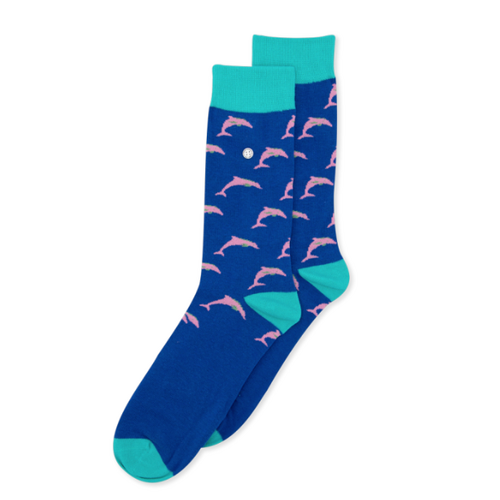 Dolphin Blue Socks  - Medium