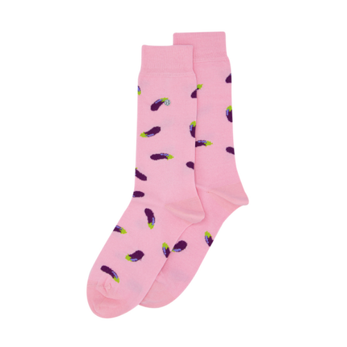 Eggplant Socks PInk - Medium