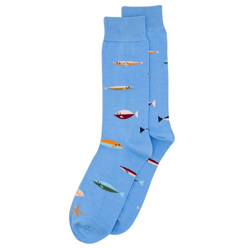 Fish Light Blue Socks - Small
