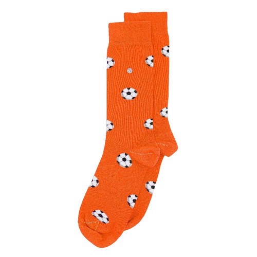 Football Orange Socks - Medium