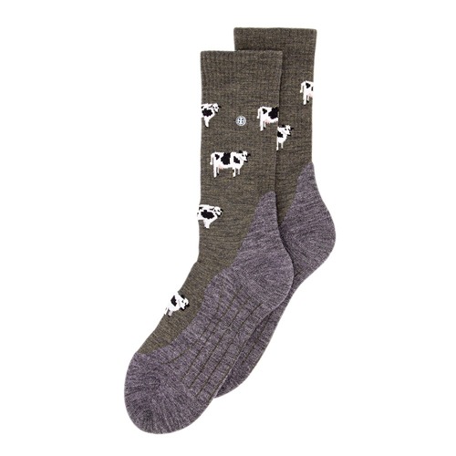 Cow Merino Wool Socks - Small