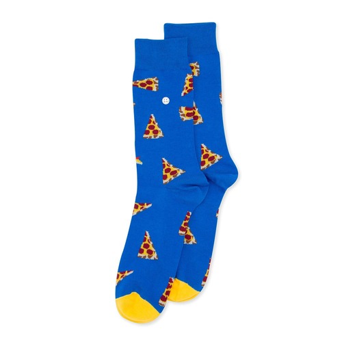 Pizza Blue Socks - Medium