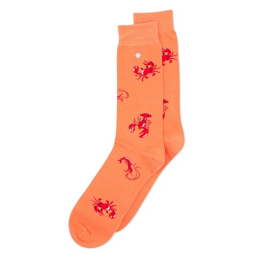 Sea Critters Orange Socks - Medium