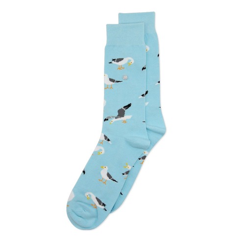 Seagull Light Blue/White Socks - Medium