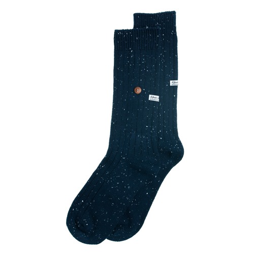 Speckled Cotton Navy Socks - Medium
