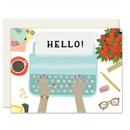Hello Typewriter Card