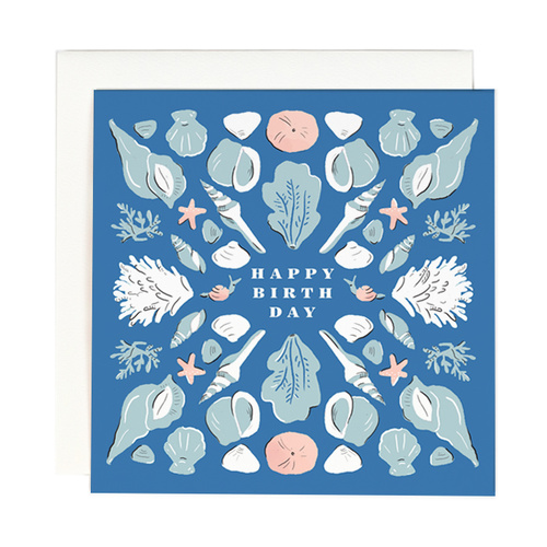 Seashell Birthday Square Card