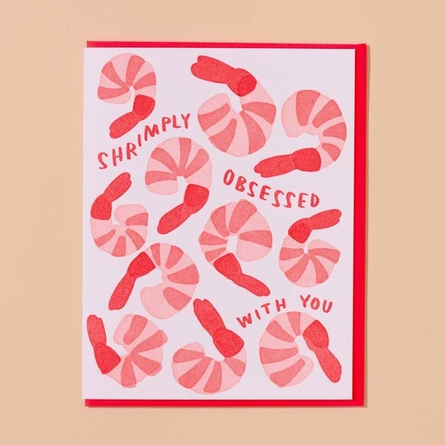 Shrimply Obssessed with You Letterpress Card