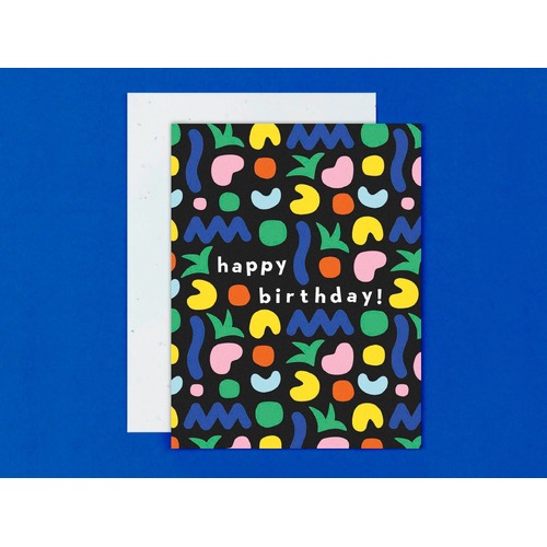 Birthday Shapes Blobs in Paradise Card
