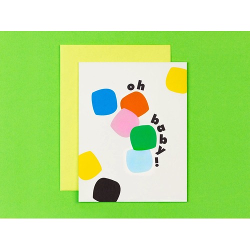 Oh Baby! Tumbling Blocks Greeting Card