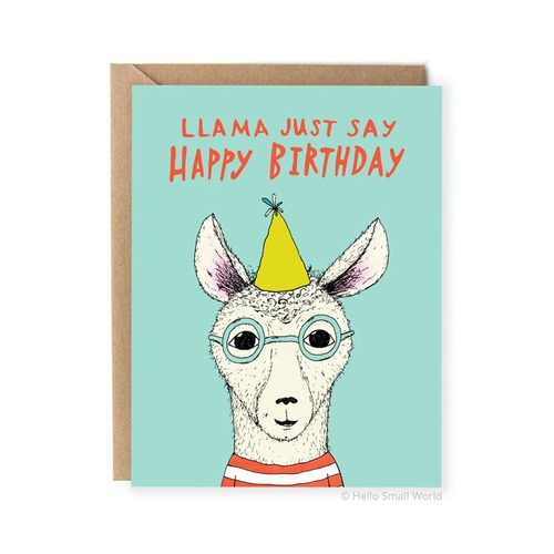 Llama Just Say Happy Birthday